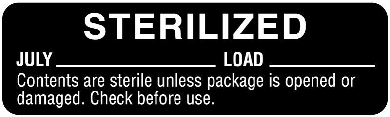 Medical Labels - July Sterility Date Labels, 3" x 7/8"