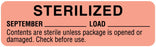 Medical Labels - September Sterility Date Labels, 3" x 7/8"