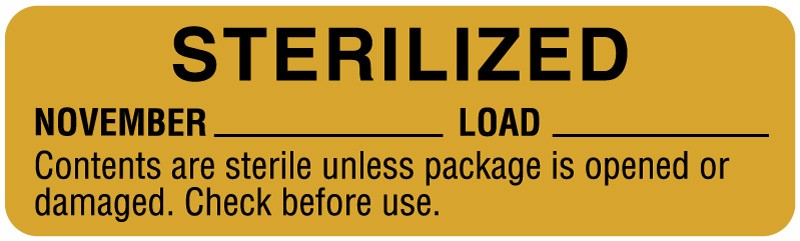 Medical Labels - November Sterility Date Labels, 3" x 7/8"