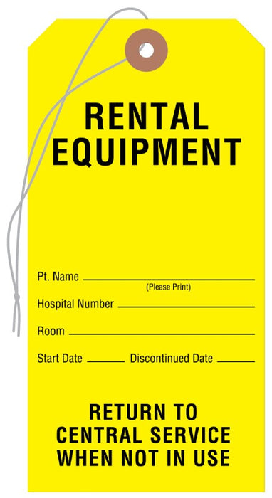 Medical Labels - Equipment Tags, 3-1/8" x 6-1/4"