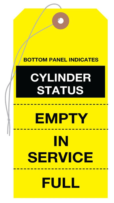 Medical Labels - Cylinder Status Tag, 3-1/8" x 6-1/4"