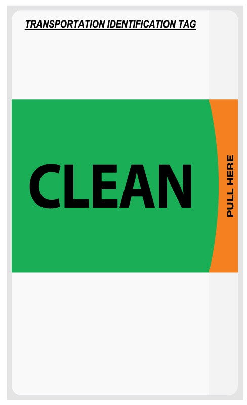Medical Labels - Clean Dirty Biohazard Equipment Label, 3 1/8" x 5 1/8"