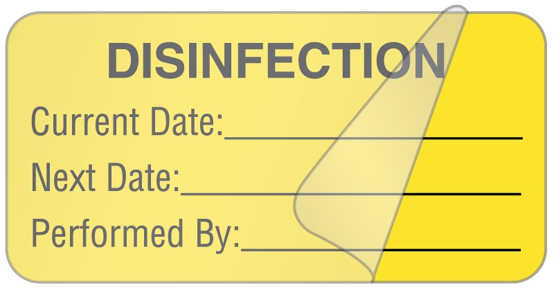 Medical Labels - Disinfection, 2" x 1"