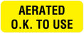 Medical Labels - Aeration Labels, 2-1/4" x 7/8"
