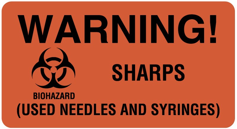 Medical Labels - Waste Control Label, 3" x 1-5/8"