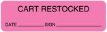 Medical Labels - Exchange Cart and Tray Label, 3" x 7/8"