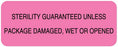 Medical Labels - Event Related Sterility Label, 2-1/4" x 7/8"