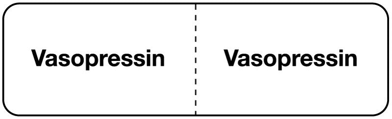 Medical Labels - VASOPRESSIN, I.V. Line Identification Label, 3" x 7/8"