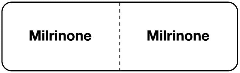 Medical Labels - MILRINONE, I.V. Line Identification Label, 3" x 7/8"