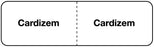 Medical Labels - CARDIZEM, I.V. Line Identification Label, 3" x 7/8"