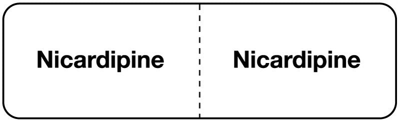 Medical Labels - NICARDIPINE, I.V. Line Identification Label, 3" x 7/8"