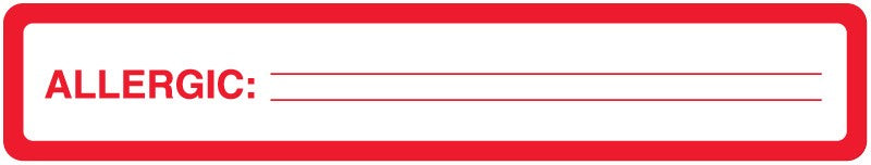 Medical Labels - Allergy Alert Label, 5-1/2" x 1"