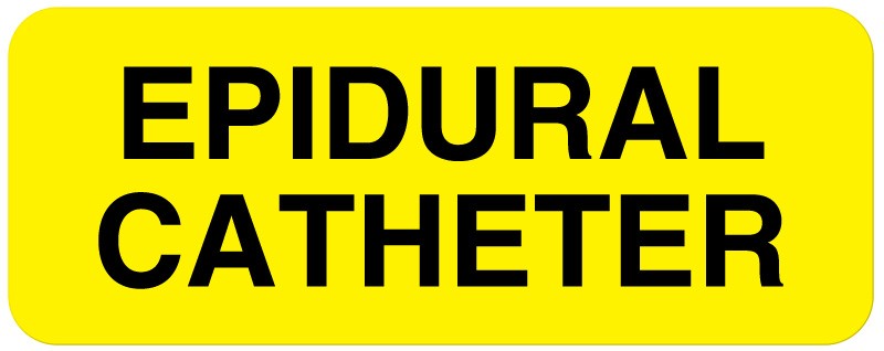 Medical Labels - EPIDURAL CATHETER, Line Identification Label, 2-1/4" x 7/8"
