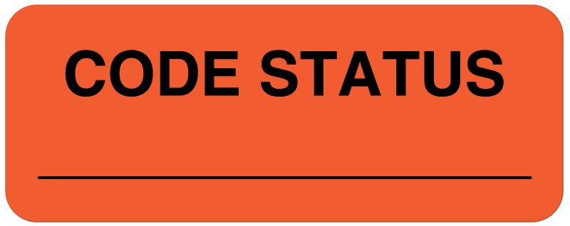Medical Labels - Code Status Label, 2-1/4" x 7/8"