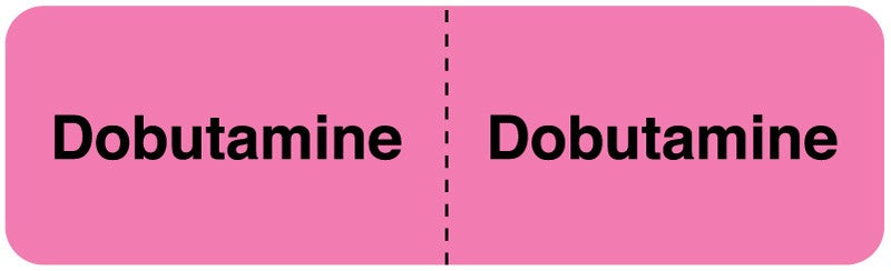 Medical Labels - DOBUTAMINE, I.V. Line Identification Label, 3" x 7/8"