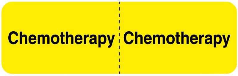 Medical Labels - CHEMOTHERAPY, I.V. Line Identification Label, 3" x 7/8"