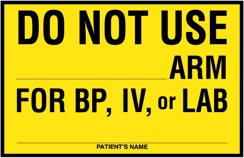 Medical Labels - IV Care Label, 8" x 5-1/4"