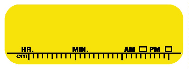 Medical Labels - X-RAY DATE LABEL; BLANK -YLW 610/PACK, 1-1/2" x 1/2"