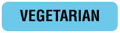 Medical Labels - VEGETARIAN, Nutrition Communication Label, 1-1/4" x 5/16"