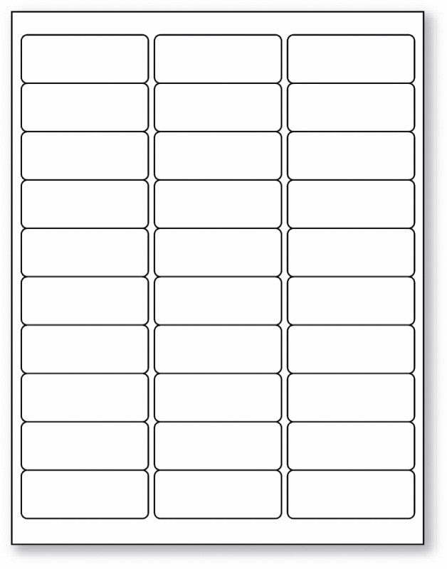Medical Labels - Synthetic Laser Printer Label, 2-5/8" x 1"