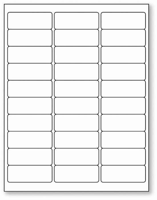 Medical Labels - Synthetic Laser Printer Label, 2-5/8" x 1"