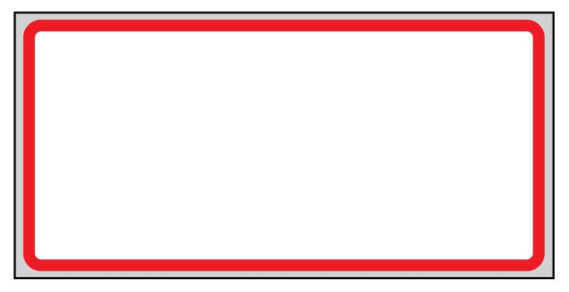 Medical Labels - Direct Thermal Printer Label, Red Border, 1" Core, 2" x 1"