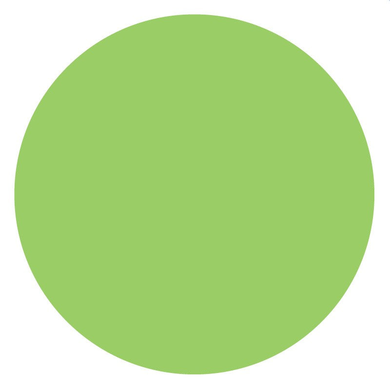 Medical Labels - Paper Circle - Fluorescent Green, 1" x 1"