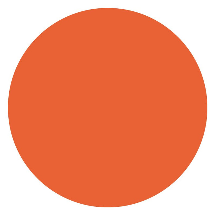 Medical Labels - Paper Circle - Fluorescent Red, 1" x 1"