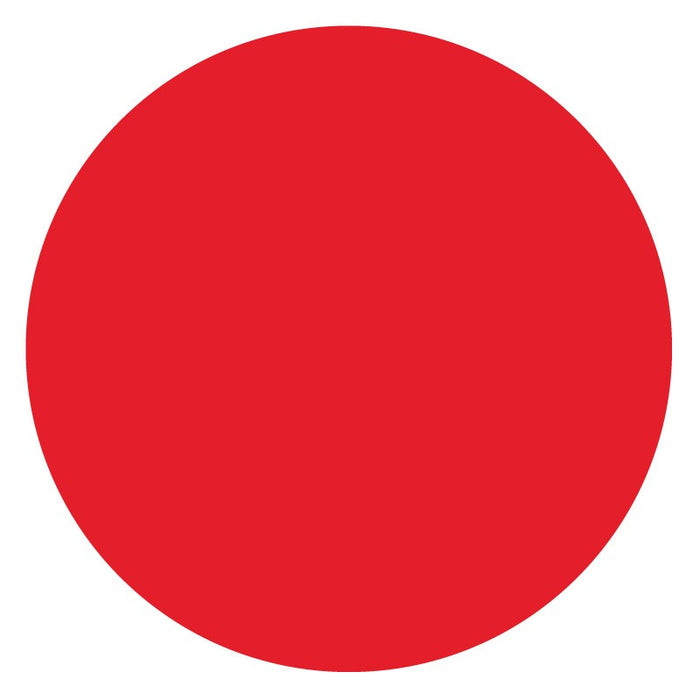 Medical Labels - Paper Circle - Red, 1" x 1"
