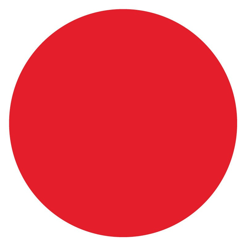 Medical Labels - Paper Circle - Red, 1" x 1"