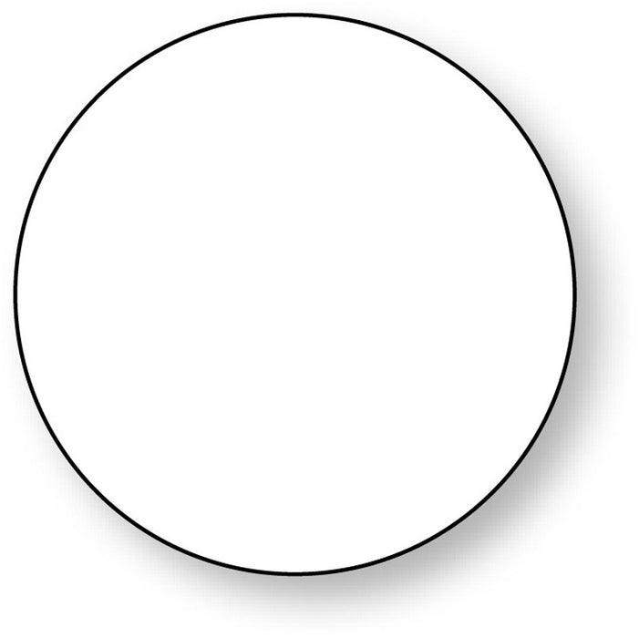 Medical Labels - Paper Circle - White, 1" x 1"