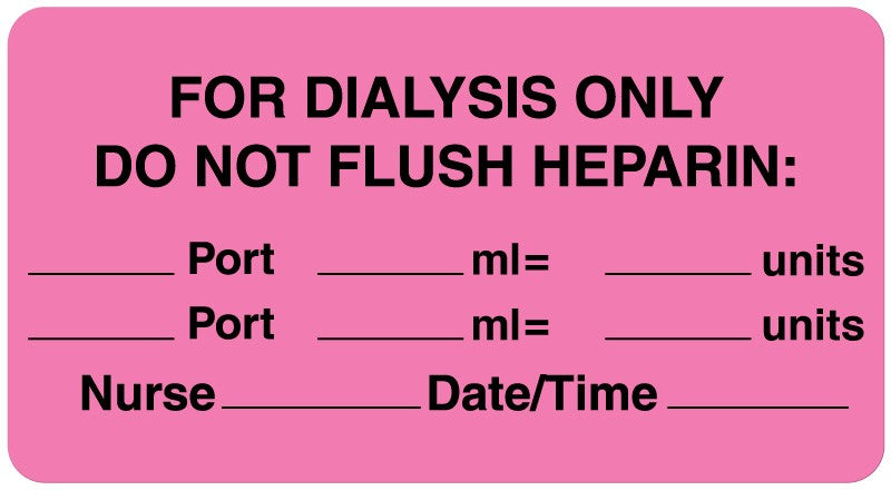 Medical Labels - Line Identification Label, 3" x 1-5/8"