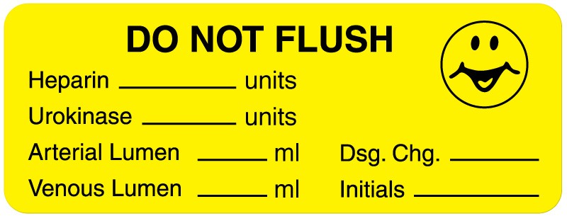 Medical Labels - Line Identification Label, 3" x 1-1/8"