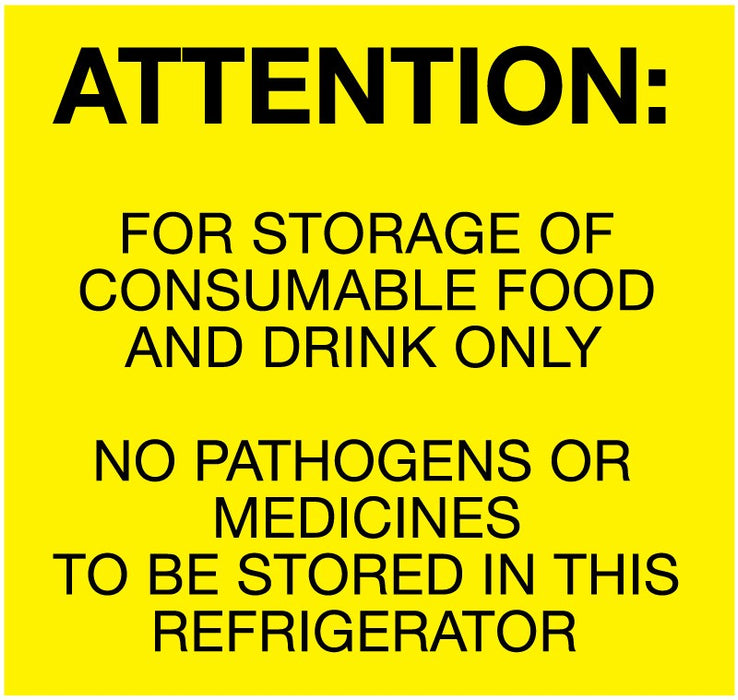 Medical Labels - Food Storage, 4" x 4"