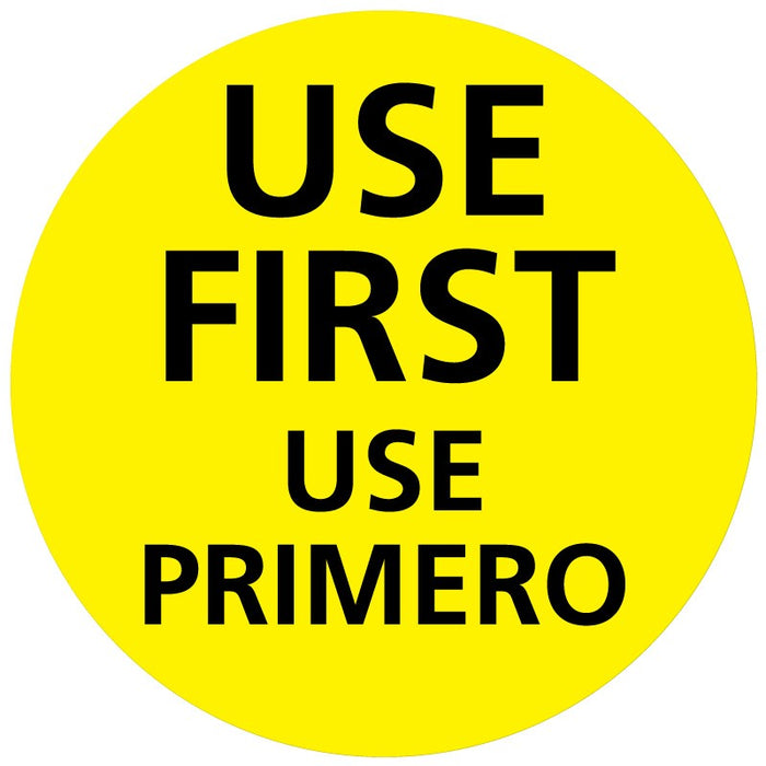 Medical Labels - Fluorescent Yellow Inventory Rotation Label, 2" x 2"