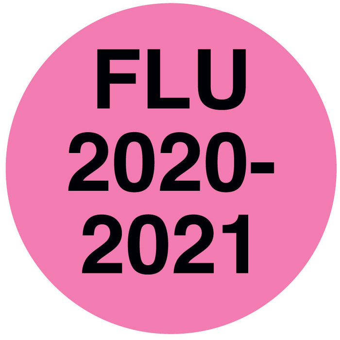Medical Labels - FLU 2020/2021 Labels, 1/2" x 1/2"