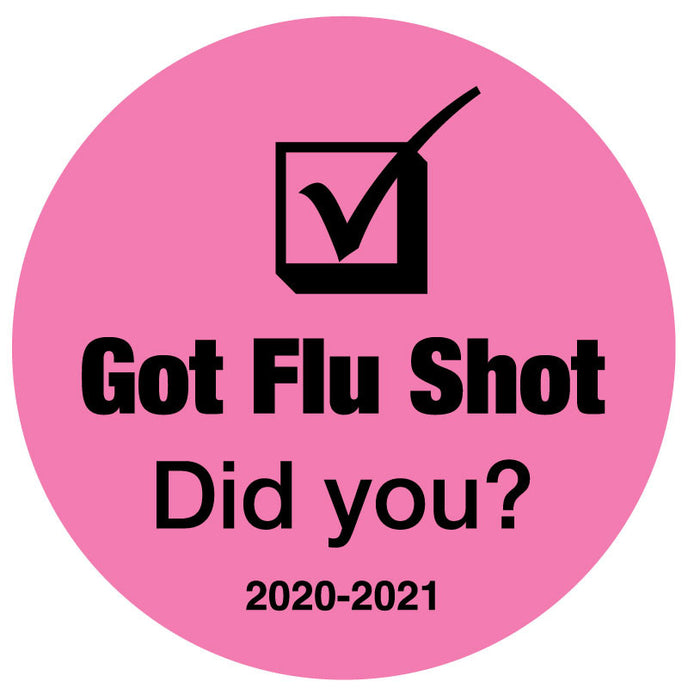 Medical Labels - GOT FLUE SHOT DID YOU? Label, 3/4" x 3/4"