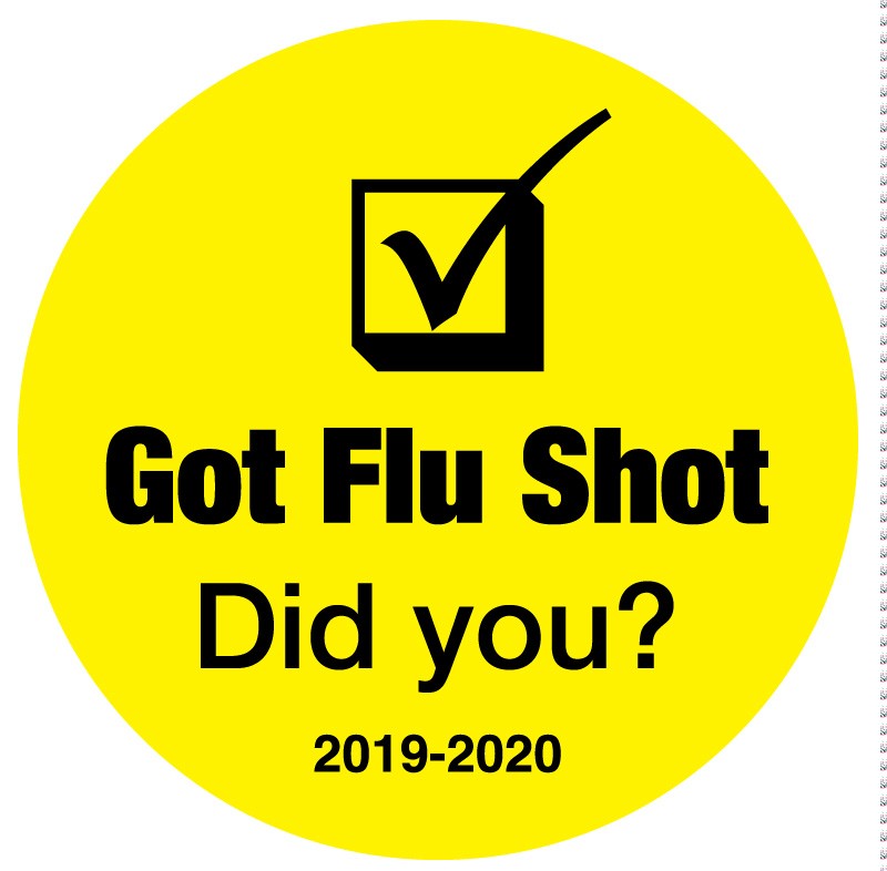 Medical Labels - Got Flu Shot Did you?, 3/4" x 3/4"