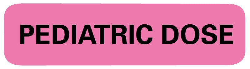 Medical Labels - Pediatric Dose Label, 1-1/4" x 5/16"