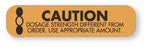 Medical Labels - Dosage Information Label, 1-5/8" x 3/8"