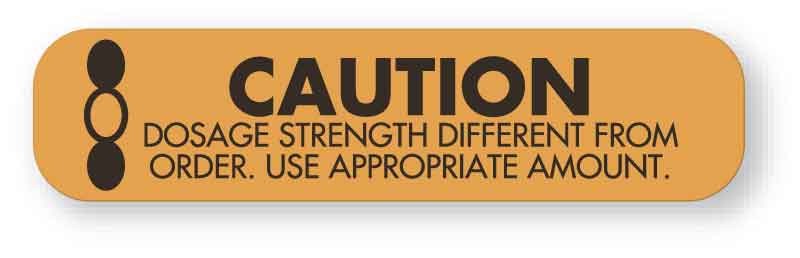 Medical Labels - Dosage Information Label, 1-5/8" x 3/8"