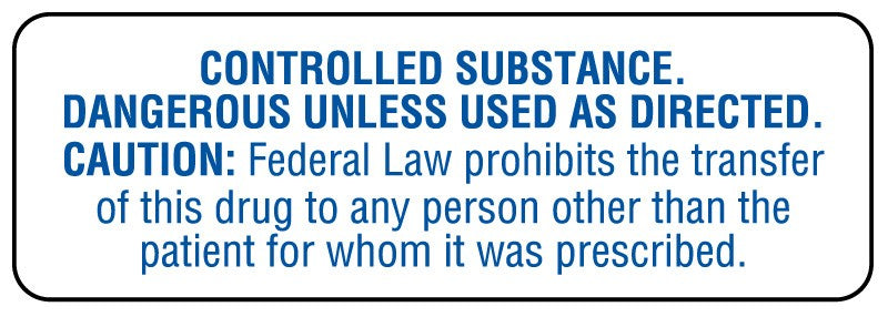 Medical Labels - Warning Label, 1-1/2" x 1/2"