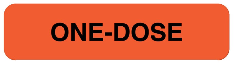 Medical Labels - Dosage Related Label, 1-1/4" x 5/16"