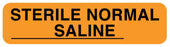 Medical Labels - Anesthesia Label, Sterile Normal Saline, 1-1/4" x 5/16"