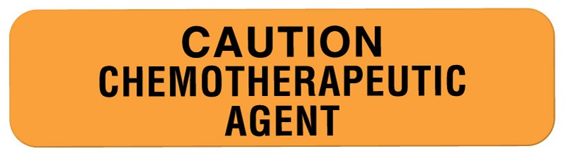 Medical Labels - Chemotherapy Agent Label, 1-1/4" x 5/16"