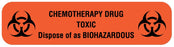 Medical Labels - Chemotherapy Agent Label, 2" x 1/2"
