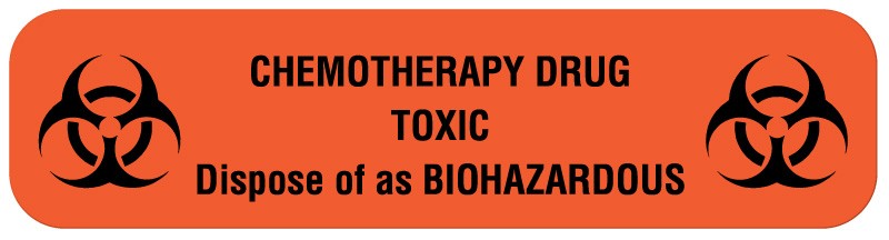 Medical Labels - Chemotherapy Agent Label, 2" x 1/2"