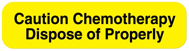 Medical Labels - Chemotherapy Agent Label, 2" x 1/2"