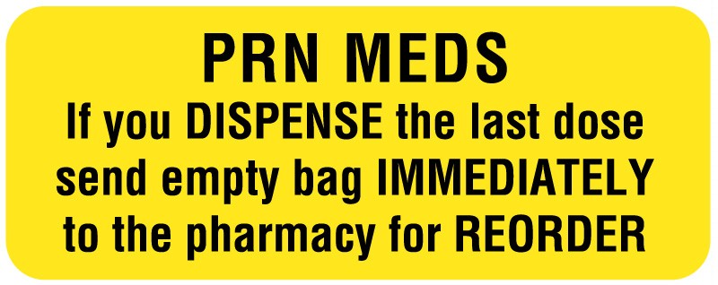 Medical Labels - Drug Renewal and Stop Order Label, 2-1/4" x 7/8"