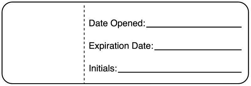 Medical Labels - Date Opened Flag, 3" x 1"